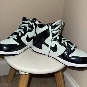 Kids 2Y Nike Dunk High SE (PS) All-Star Little Kids' Shoes Green-Black-White NEW
